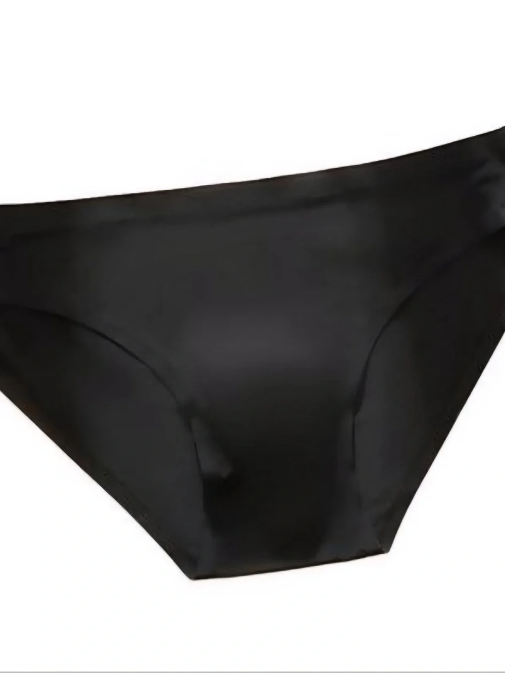 Wangjia Men's Black & Gold Patterned Ice Silk Seamless Briefs - 5 Pack X-Large